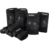 Retrospec Knee Pads, Elbow Pads &amp; Wrist Guards for Men, Women &amp; Kids - Protective Gear for Skateboarding, Roller Skate, Rollerblade, BMX &amp; Scooter - Multi Sport Pad Set