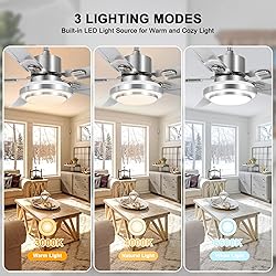 YOYWE Reversible Ceiling Fan, Remote Control Patio