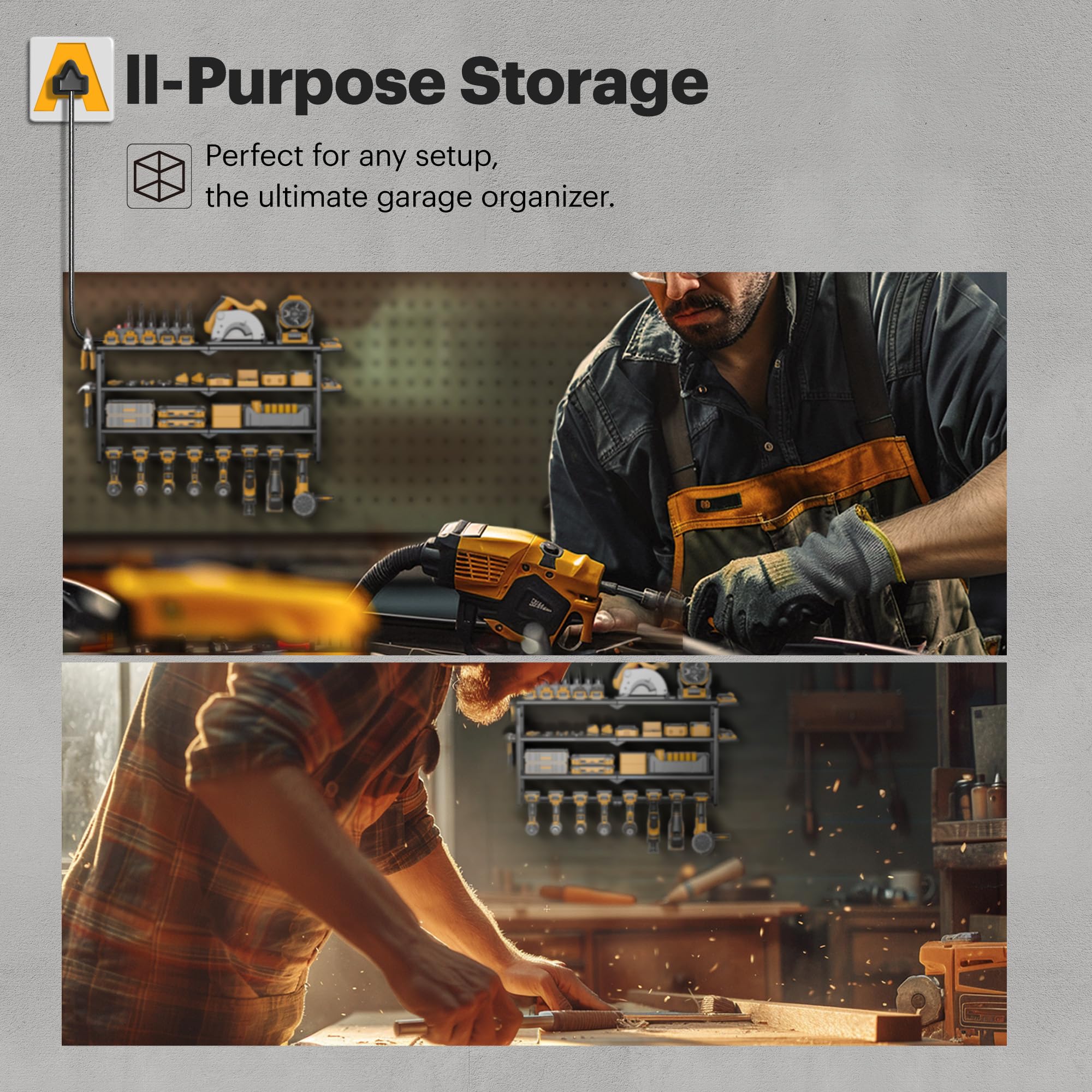 Spampur Power Tool Organizer, Quick Assembly & Max