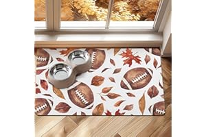 CUSLNOX Fall Dog Food Mats for Floors, Absorbent Dog Bowl Mats for Food and Water, Quick Dry Pet Cat Food Mat Non-slip Dog Accessories Pet Supplies