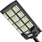 Kinghe Solar Street Lights Outdoor: Dusk to Dawn Solar Parking Lot Lights with 3 Modes Motion Sensor Remote Control, 6500K 36