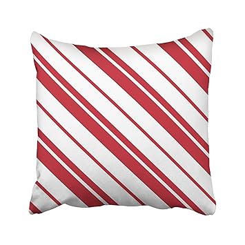 Amazon Com Emvency Pillowcases Christmas Dec Candy Cane Mint Red