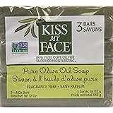 Kiss My Face Pure Olive Oil Bar Soap, Fragrance Free 8 oz (Pack of 5)