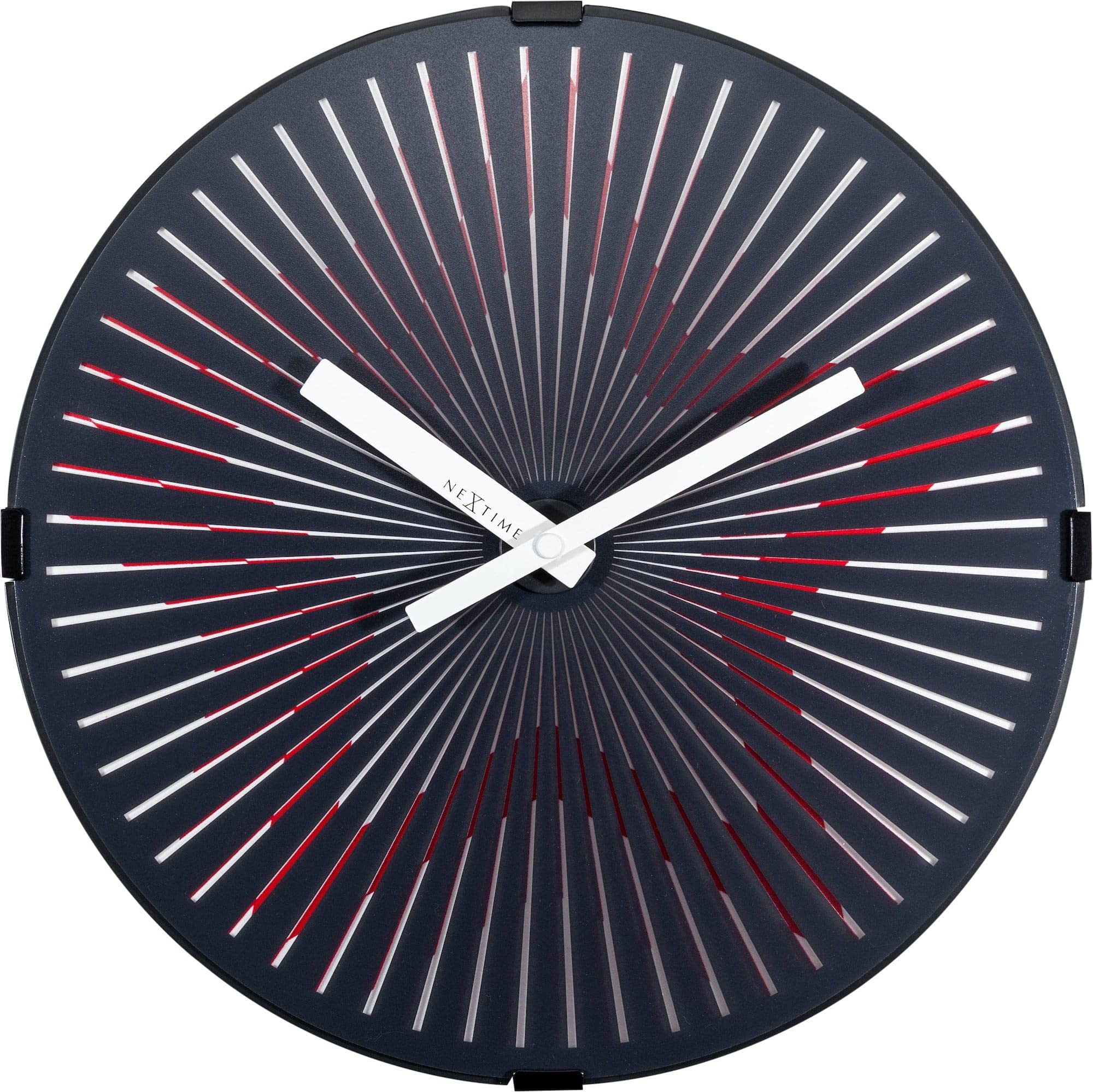 NexTime - Wall clock- Ø 30 cm – Plastic – Motion clock- Red – 'Motion Star – Red'