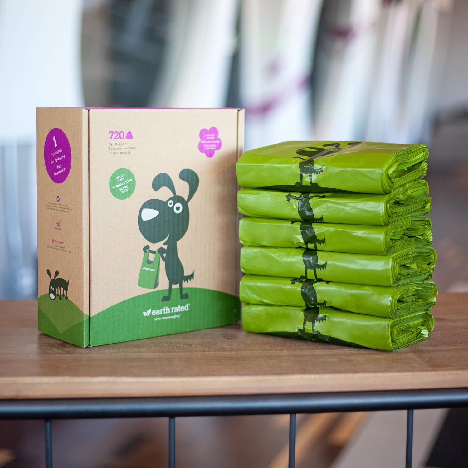 Earth Rated Poop Bags, Dog Waste Bags with Easy Tie Handles, Completely