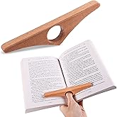 HOPPLER Dual Function Wooden Book Page Holder - Handmade from African Mahogany They are Novel Wooden Book Accessories and Gifts for Book Lovers