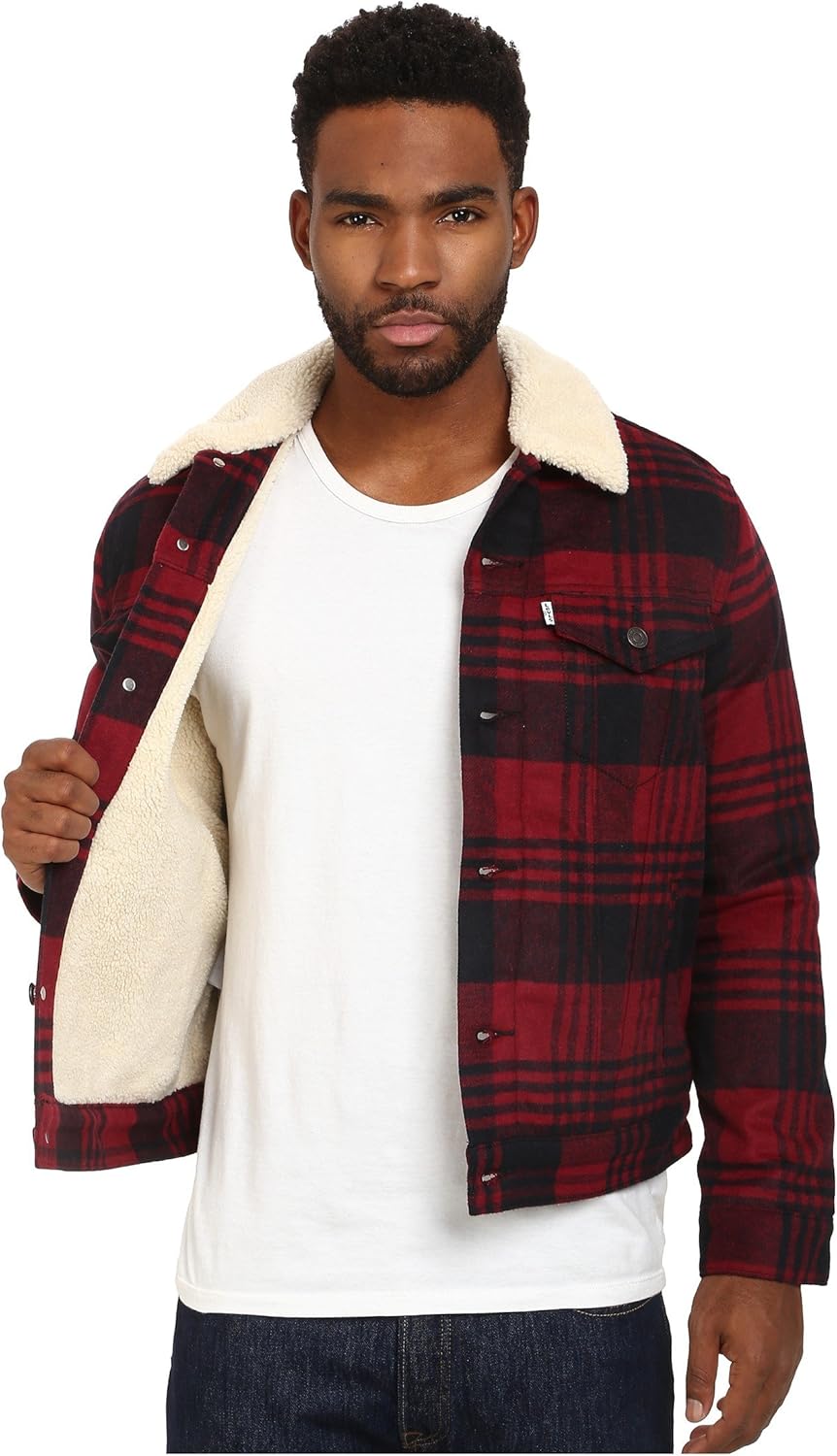 levi's plaid sherpa jacket