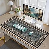 iCasso Desk Cover Mat, Office Mouse Pad, Desk Protector Mat, Extra Large Matt for Desktop,Anti-Slip XXL Big Mousepad with Stitched Edges for Computer Keyboard