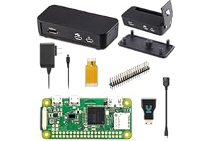 Vilros Raspberry Pi Zero W Basic Starter Kit- Black Case Edition-Includes Pi Zero W -Power Supply & Premium Black Case