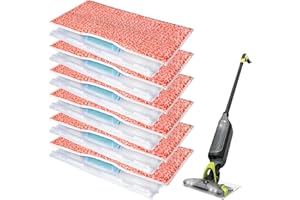 KVLZ Reusable Vacmop Replacement Pads Refills Compatible with Shark Vacmop VM252 VM250 VM200 VC205 VM190 Vacuum Mop Pad Refills (6 PCS)