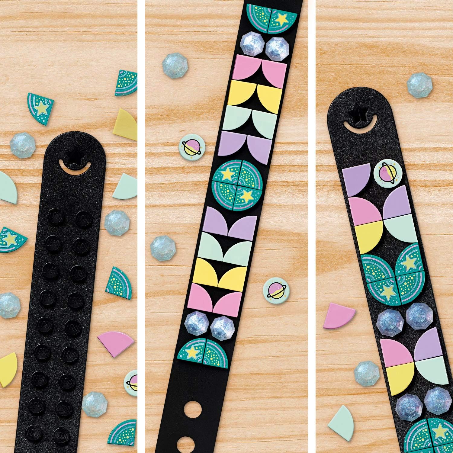 LEGO 41903 DOTS Cosmic Wonder Bracelet DIY Jewellery Beads Set, Art and Craft for Kids, Building Set, 7 inches - Image 5