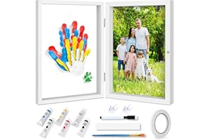 Omrhvi Family Handprint Kit, DIY Craft Keepsake, Hand Print Photo Frame, Family Gifts for New Mom, New Baby, New Parents, Grandparents, Mother's Day, Father's Day, Adoption Day, Anniversary