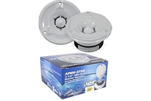 AUDIOPIPE 2X Audio Pipe Marine Grade Waterproof Tweeter 600 Watts APSW-3750, White