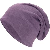 Zando Slouchy Dwarf Beanie Hats for Women Men - Breathable Cozy Cotton Sleep Cap Thin Chemo Headwear for Hip-Pop Halloween