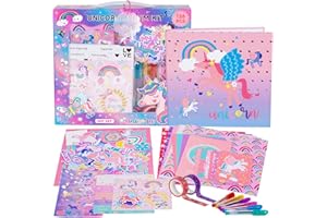 YOYTOO DIY Journal Kit for Girls, Personalized Diary & Scrapbook Stuff for Teens Girls, Decorate Your Planner/Organizer, Journaling Arts Craft Kit Birthday Gifts Ideas for Girls Ages 6-15 Years Old