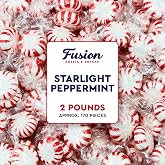 Starlight Peppermint Bulk Hard Candy, 2 Pounds, Individually Wrapped Mints | Approx 170 Count, Refreshing Old Fashioned Red &amp; White Peppermint Candies, For Fresh Breath, Candy Bowls, Gluten Free