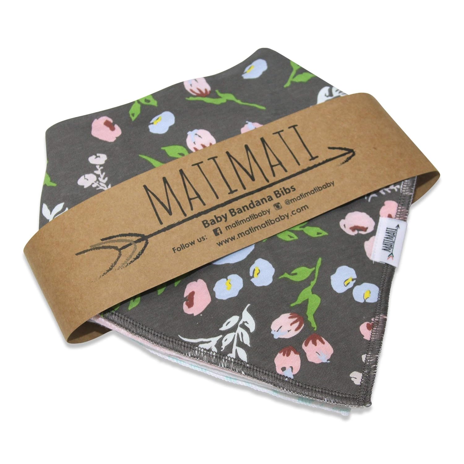 Baby Bandana Bibs | Teething Bibs For Baby Girls, Newborns, 8 Set Baby Bibs and Burp Cloths - Organic, Adjustable & Absorbent Baby Bandana Drool Bibs: Clothing