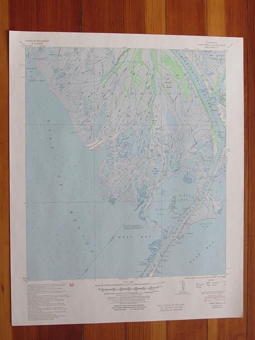 West Delta Louisiana 1953 Original Vintage USGS Topo Map