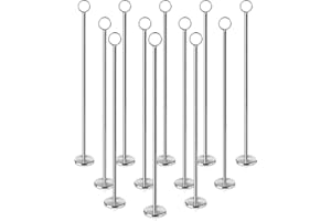 New Star Foodservice 23305 Ring-Clip Table Number Holder/Number Stand/Place Card Holder, 18-Inch, Set of 12