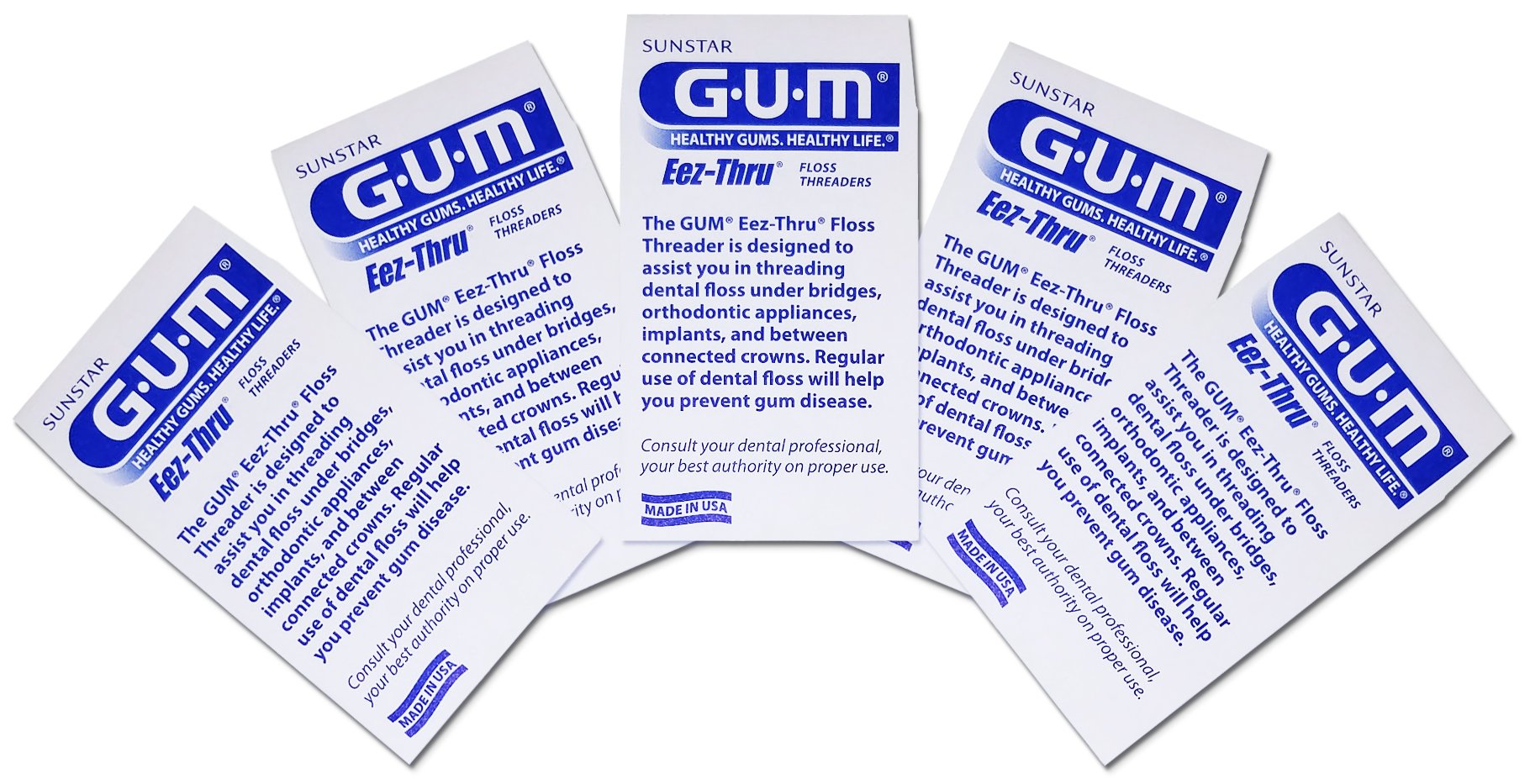 GUM EezThru Floss Threaders, 25 Count (Pack of 5) Beauty