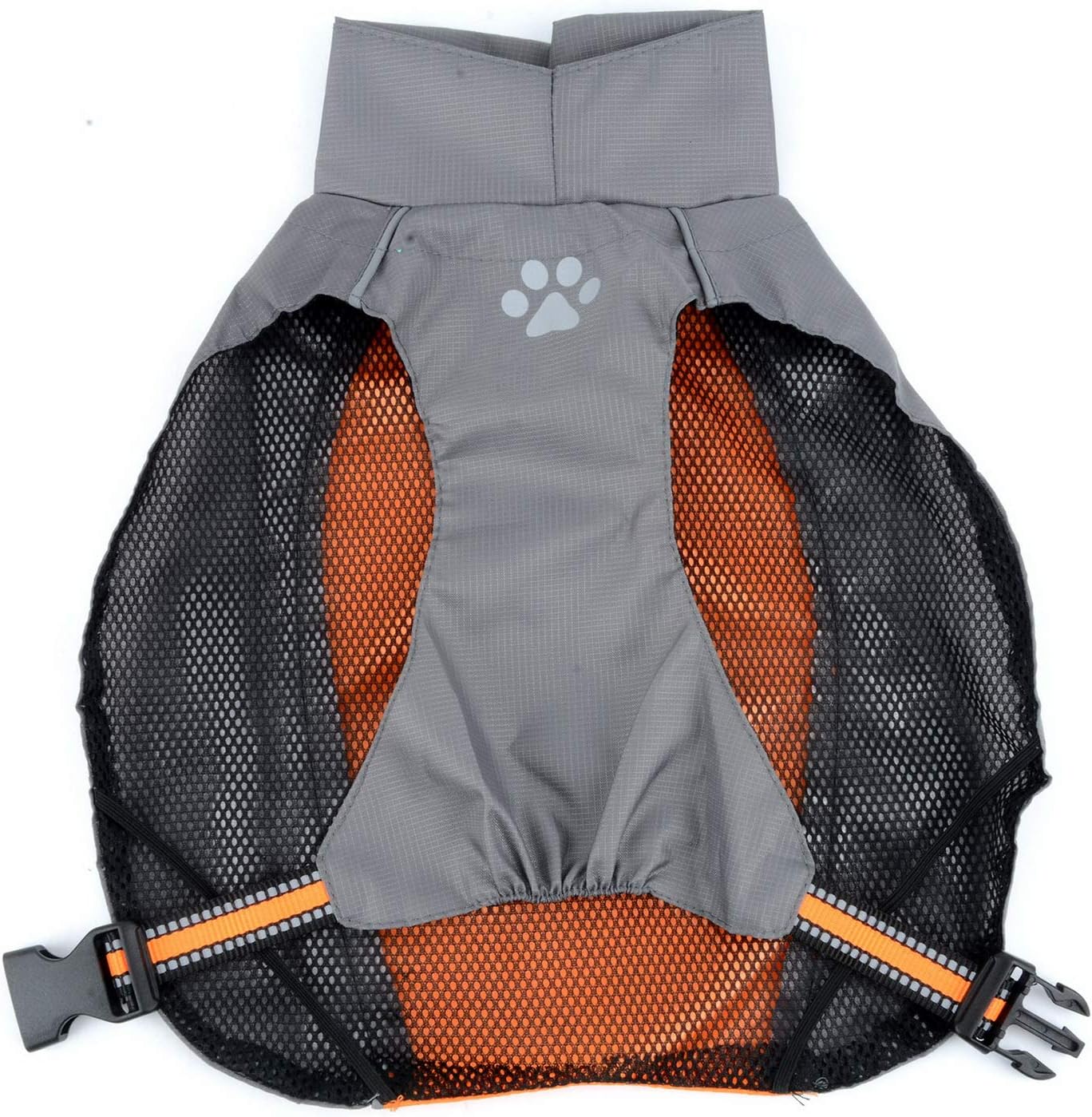 Zunea Waterproof Dog Raincoats for Medium Large Dogs Lightweight Reflective Jacket Safty Coat Windproof Mesh Lined Vest Clothes Outdoor Hunting Hiking Apparel for Wet Days Orange 5XL - Image 4