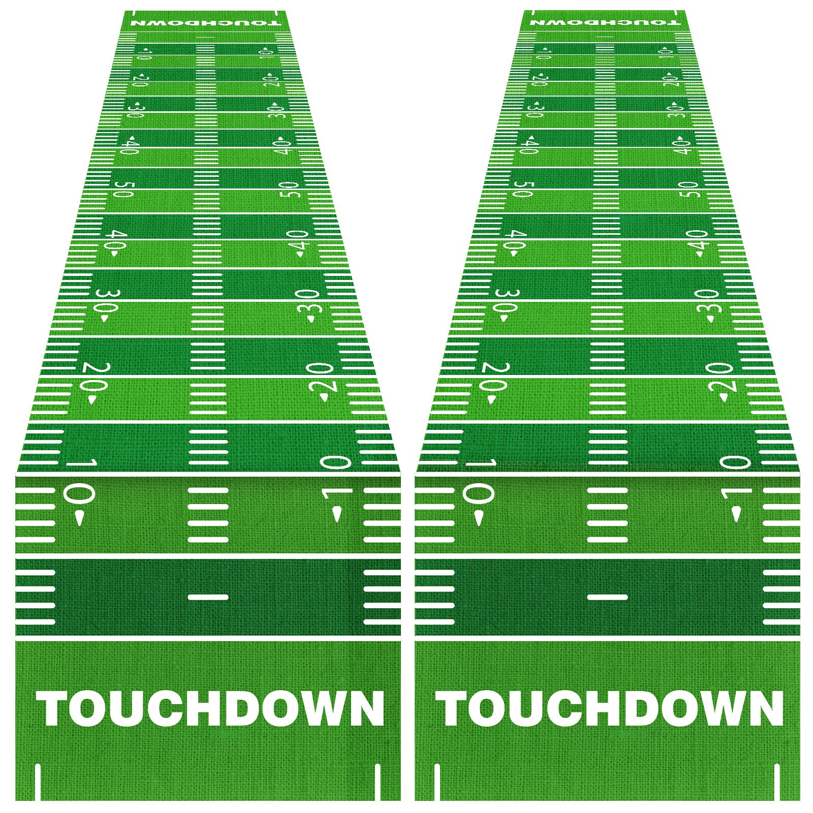 Photo 1 of 2PCS Football Kitchen Table Runner Decor Football Tablecloth Grass Court Table Runner Touch Down Boy Sport Birthday Theme Party Tablecover Direction for Dining Indoor Outdoor Home, 14 x 71