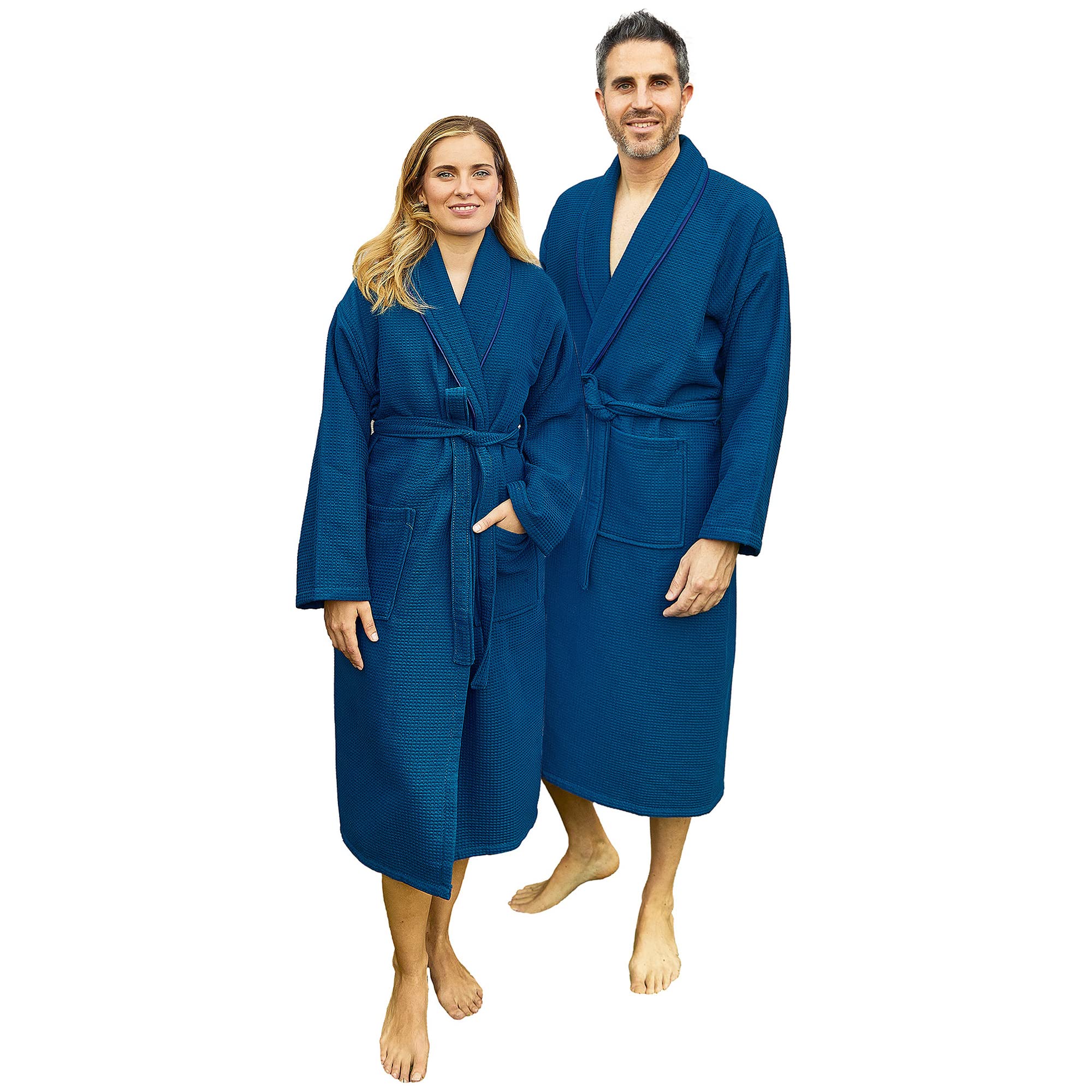 Well Home MOBILIARIO & DECORACIÓN Robe S/M 360 g/m2 Bee's Nest 100% Cotton Navy Blue