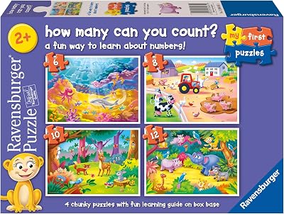 Ravensburger Counting Animals My First Puzzles 24m 6/8/10/12 Pieces