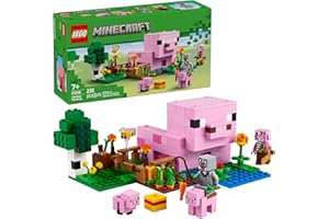 LEGO® Minecraft® La Casa-Cerdo Bebé Juguete de construcción basado en el Videojuego con un Piglin Zombificado en el bioma Bosque, Regalo para niñas y niños Desde 7 años 21268