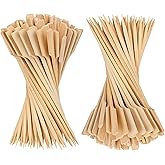 Bamboo Skewers 8 Inch, 200 PCS Cocktail Skewers, Wooden Skewers for Appetizers，BBQ，Fruit Kabobs，Sandwich，Drink.