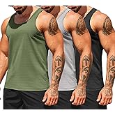 COOFANDY Men's Workout Tank Tops Pack Dry Fit Sleeveless Running Shirts Gym Muscle Bodybuilding T Shirts