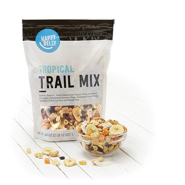 AMAZON BRAND – HAPPY BELLY TROPICAL, TRAIL MIX, 2.75 POUND (PACK OF 1)