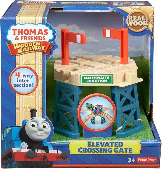 wooden train crossing gate