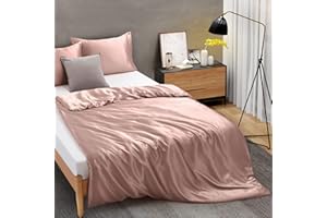 Ersmak 60" x 80" Duvet Cover for Weighted Blanket, Silky & Removable Satin Duvet Cover with Zipper & 8 Ties Secure Fastening, Champagne