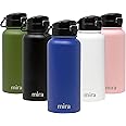 MIRA 32 oz Insulated Water Bottle - Stainless Steel Thermos with One-Touch Quick-Open Spout - Double Wall Hot & Cold (24Hr Cold/12Hr Hot) - Blue