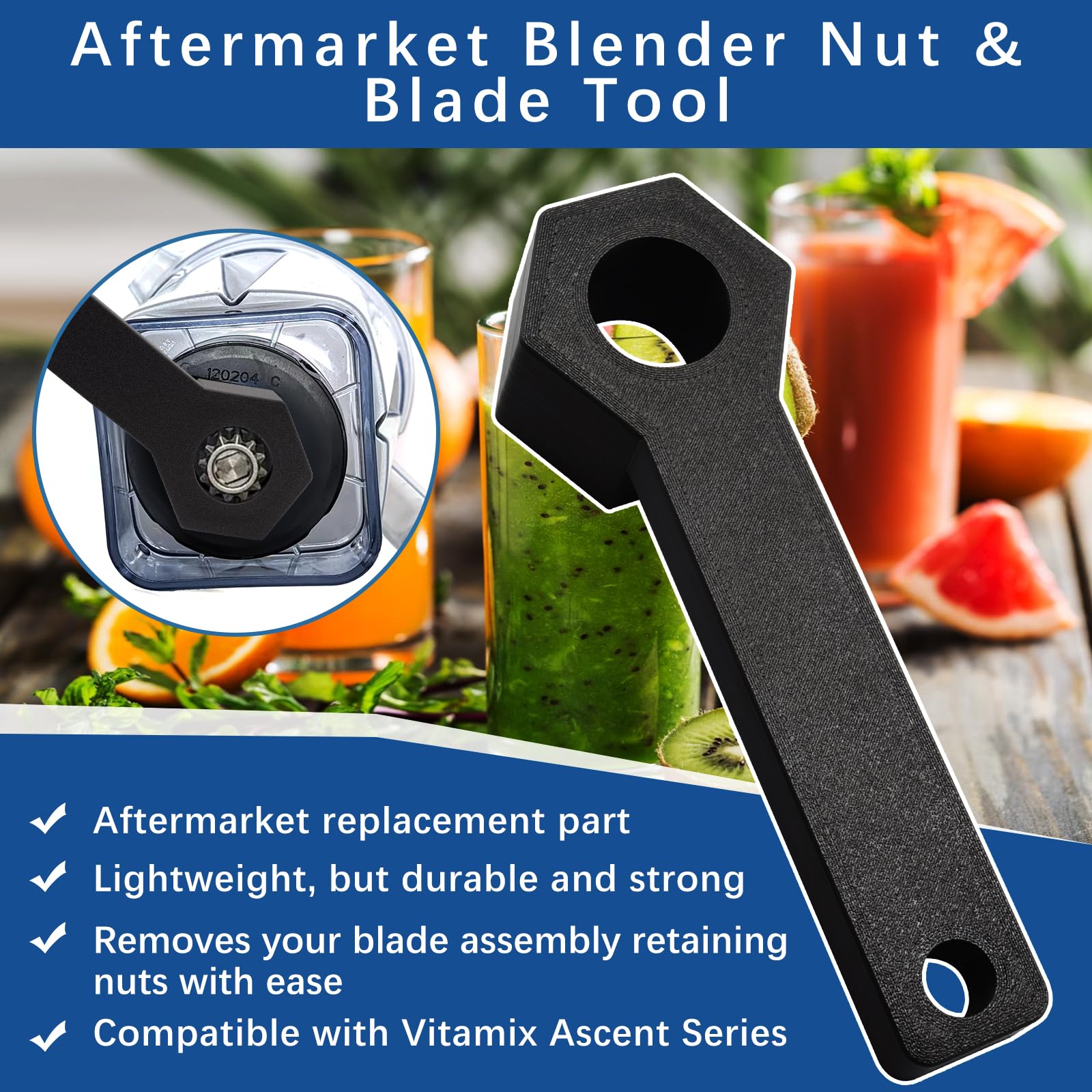 Blade Wrench Compatible with Vitamix Ascent Series, Accessories for Vitamix Ascent - Blade Removal Tool