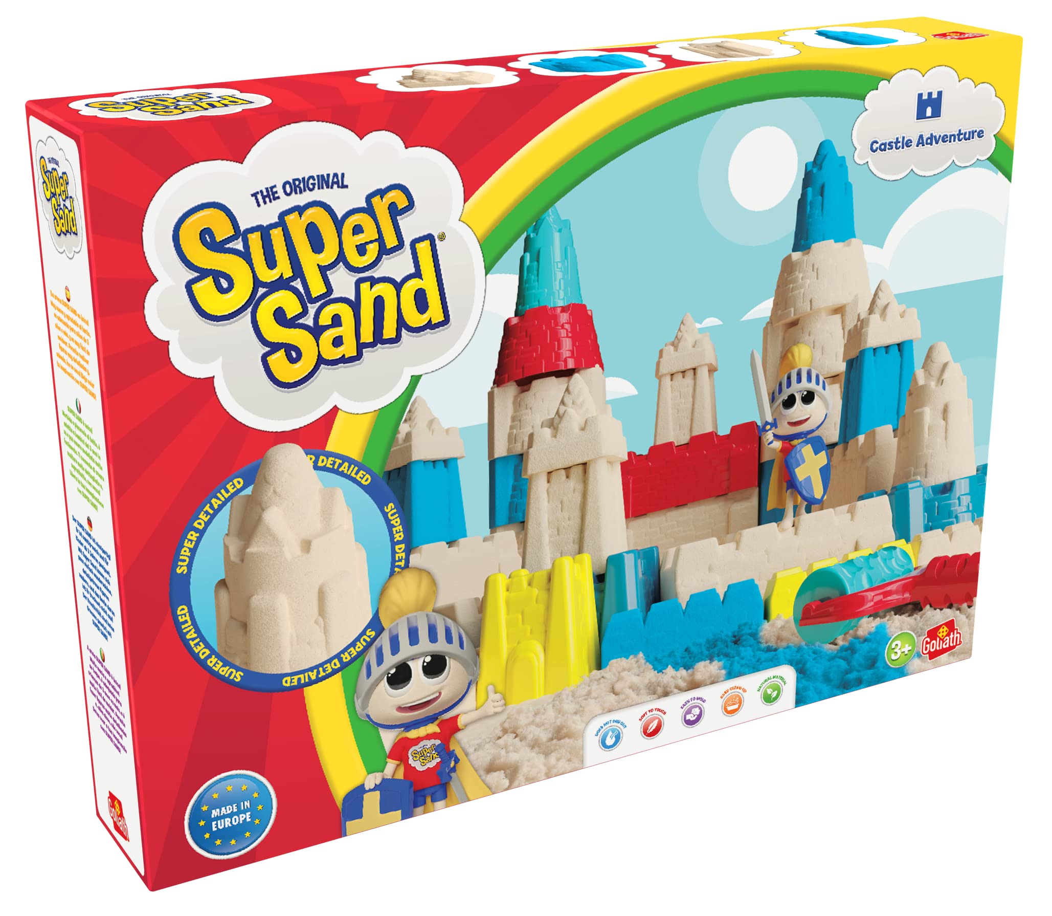 Super Sand - Castle Adventure | The Original Modelling Sand | Easy to Clean Up Creative Magic Sand for Kids Ages 3+