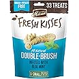 Merrick Fresh Kisses Natural Dental Chews Toothbrush Treat Shape Infused With Real Mint For Tiny Dogs 5-15 Lbs - 33 ct. Bag