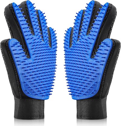 USION Pet Grooming Glove 2 Pack Left & Right Silicone Deshedding Mitts