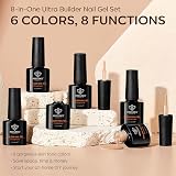 Modelones 8-in-1 Nail Builder Gel 6 Colors White Brown 60-90s Cure view 8