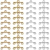 ARTIBETTER 40Pcs Jewelry Making Clasps Necklace Bracelet Connectors Multi-Strand Alloy Clasps for DIY Craft Projects Beading Supplies