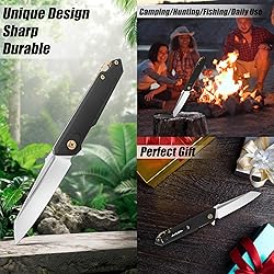 FLISSA 4.5＂ G10 handle folding knife-black, EDC