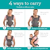 Infantino Flip 4-in-1 Baby Carrier Floral Navy Ergonomic Front Back view 2