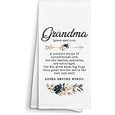 MONALET Grandma Definition Gifts Kitchen Towels Decorative, Grandma Dish Cloths Tea Towel Gifts for Grandmother Grandparents Bathroom Kitchen Dishcloths Hand Towel Decor 16x24