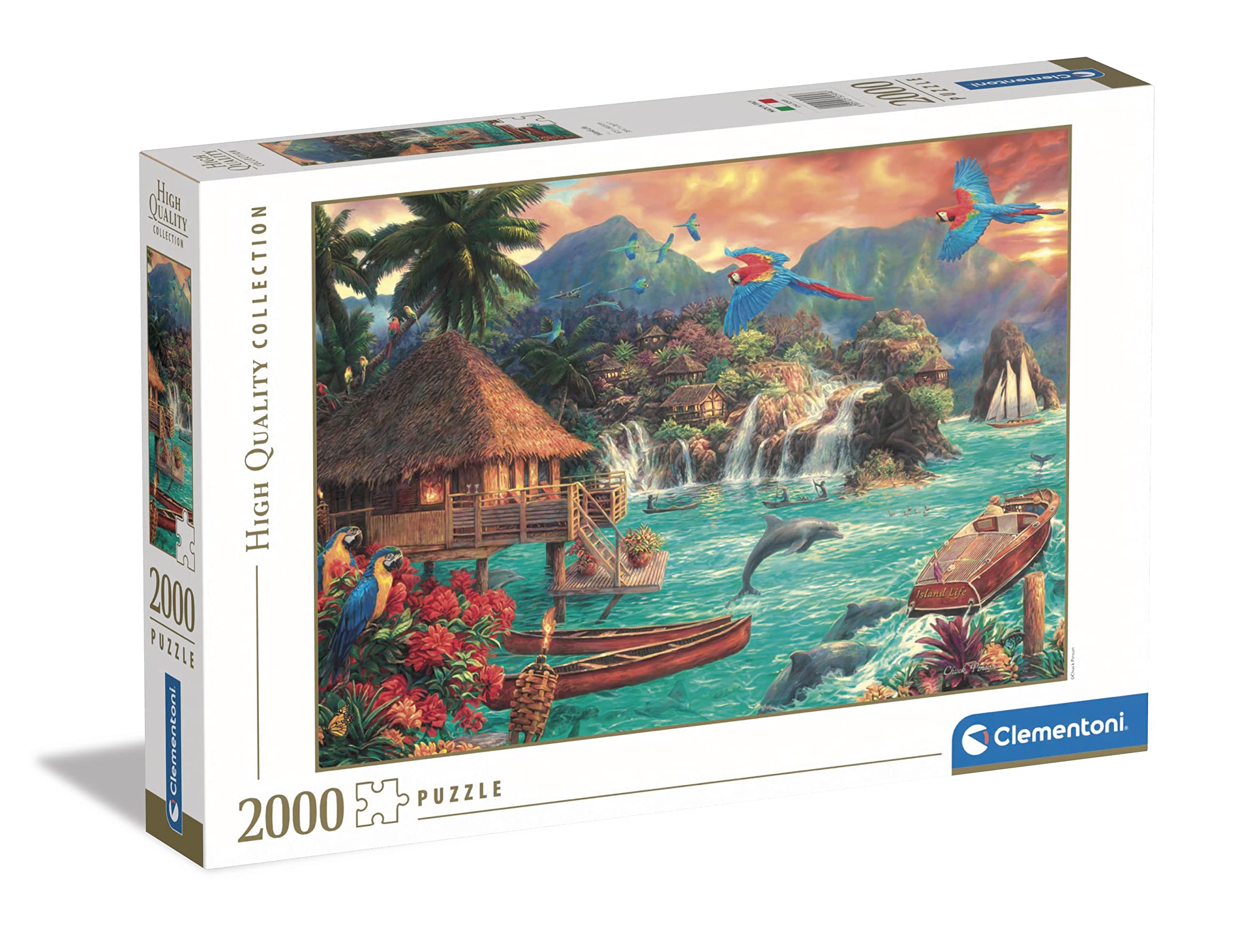 Clementoni - 32569 Collection Puzzle Island Life - Jigsaw Puzzle 2000 Pieces, Made In Italy, Jigsaw Puzzle For Adults