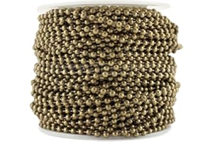 CleverDelights 2.4mm Ball Chain - Antique Bronze Color - 100 Feet