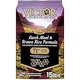 VICTOR Super Premium Dog Food – Lamb Meal & Brown Rice Formula - Gluten-Free Dry Dog Food for All Normally Active Dogs of All Life Stages – Ideal for Dogs with Meat Protein Allergies, 15 lb