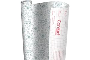 Con-Tact Brand Creative Covering, Self-Adhesive Shelf Liner, Multi-Purpose Vinyl Roll, Easy to Use and Apply, 18'' x 16', Eng