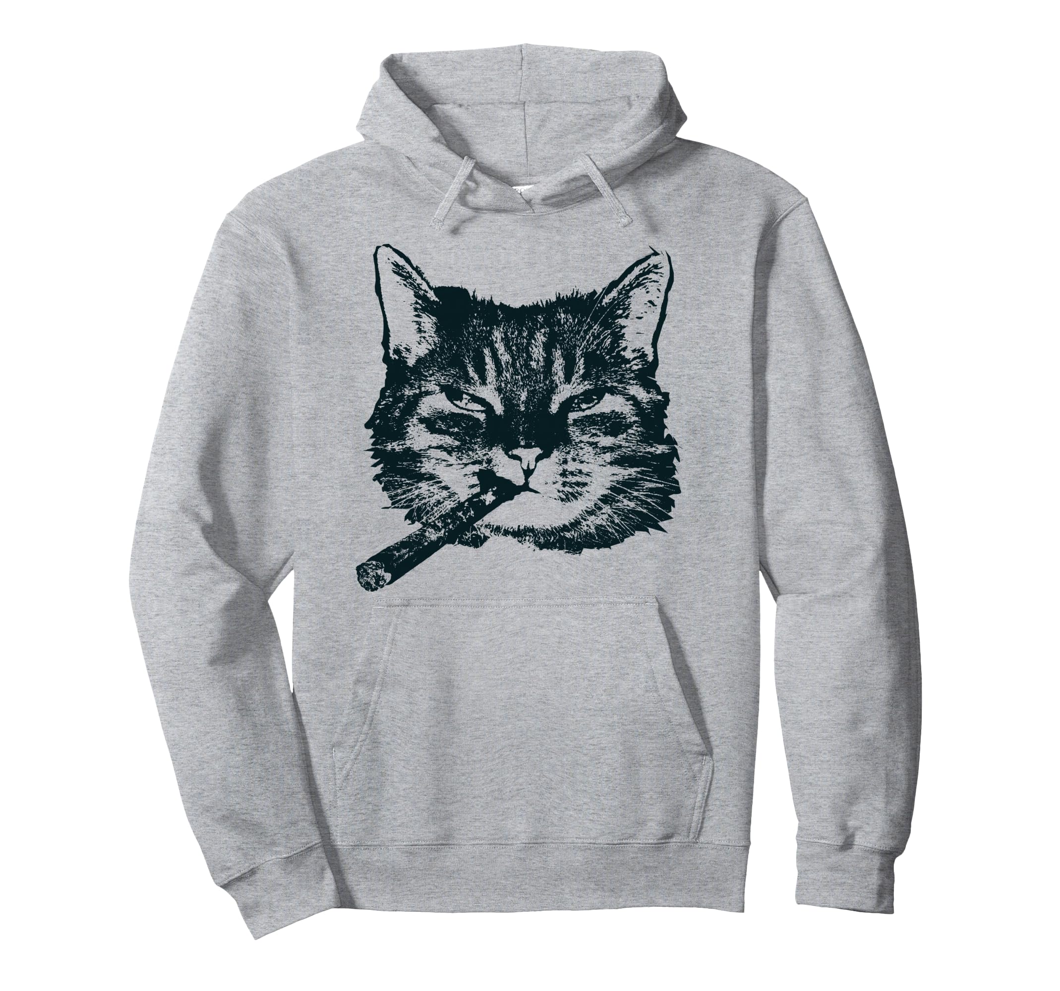 CIGAR SMOKING Cat Retro Aficionado Cigar Smoker Gift Pullover Hoodie