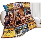 Native American Blanket Ultra Soft Cozy Indians Throw Blanket Fleece Fuzzy Plush Native American Decor Gifts for Women Girls Adults Couch Sofa 50"x40"